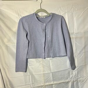 Zara Light Purple Button-Up Cardigan